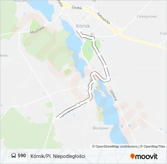 Автобус 590: карта маршрута
