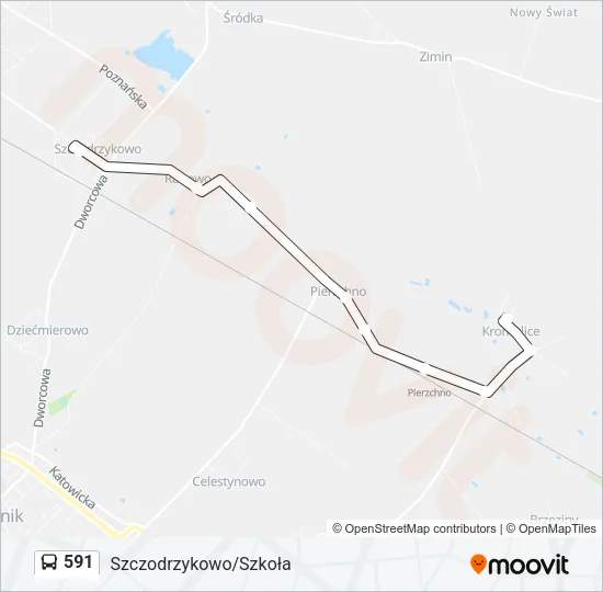 Автобус 591: карта маршрута