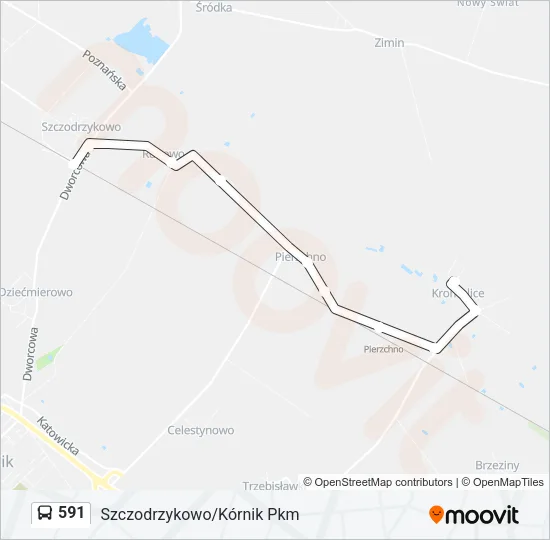 Автобус 591: карта маршрута
