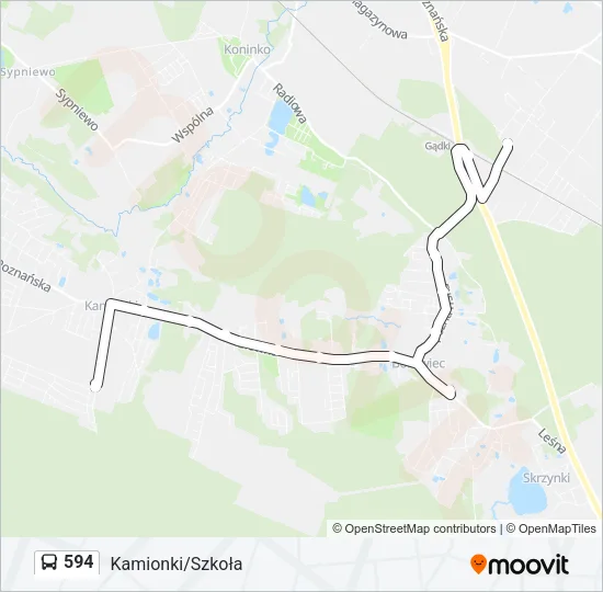 Автобус 594: карта маршрута