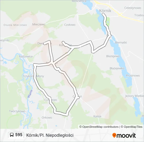 Автобус 595: карта маршрута