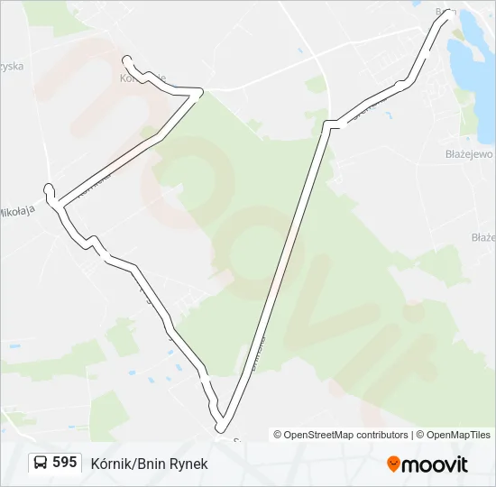 Автобус 595: карта маршрута