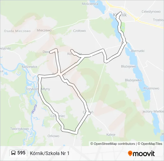 Автобус 595: карта маршрута