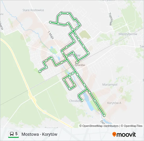 Автобус 5: карта маршрута