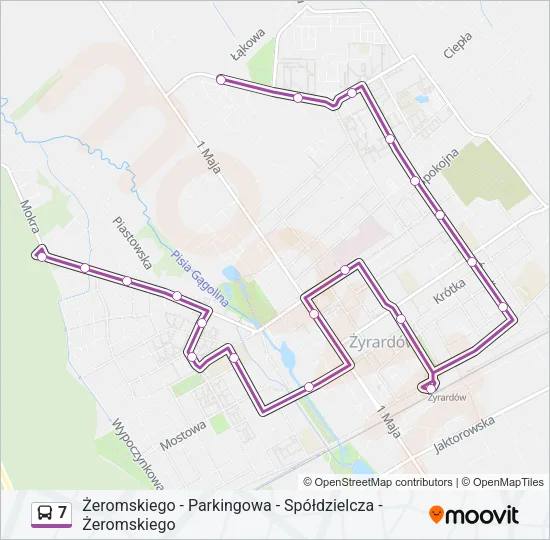 Автобус 7: карта маршрута