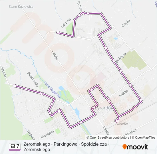 Автобус 7: карта маршрута
