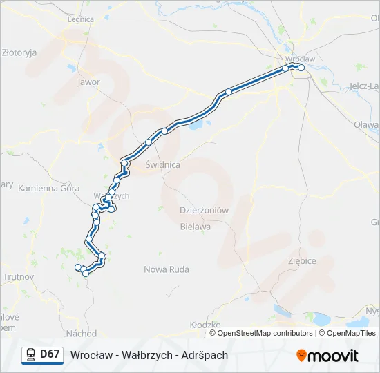 D67 Train Line Map