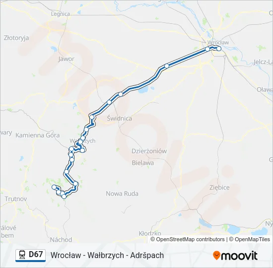 D67 Train Line Map