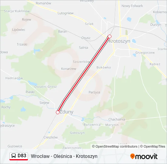 D83 Bus Line Map