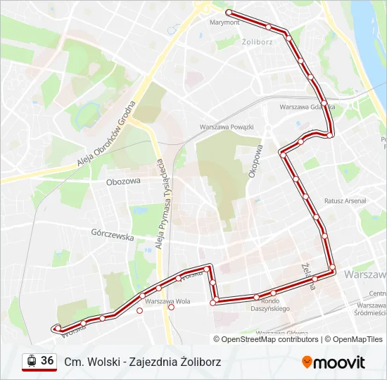 36 Light Rail Line Map