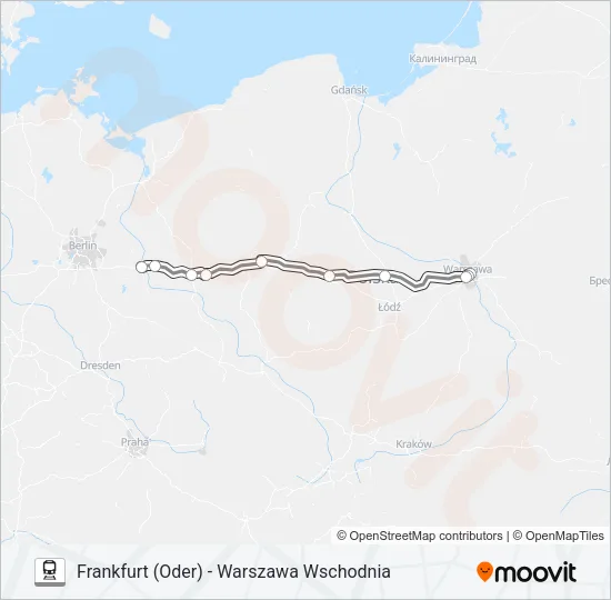 EIC 71000 Train Line Map
