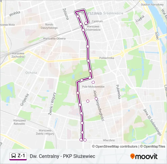 Z-1 Bus Line Map