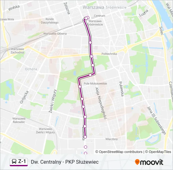 Z-1 Bus Line Map