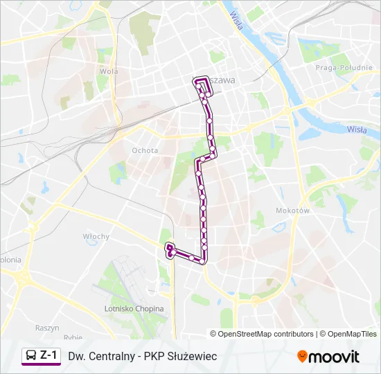 Z-1 Bus Line Map