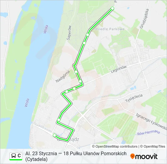 C Bus Line Map