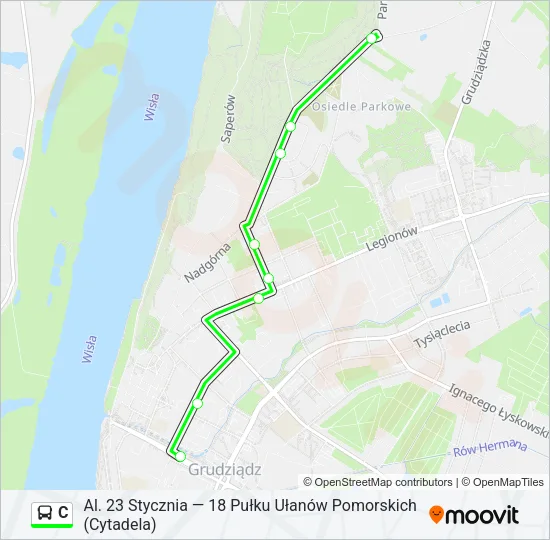 C Bus Line Map