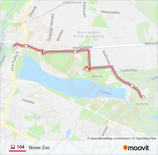 104 Bus Line Map
