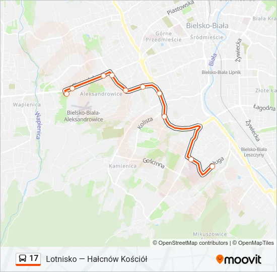 Автобус 17: карта маршрута