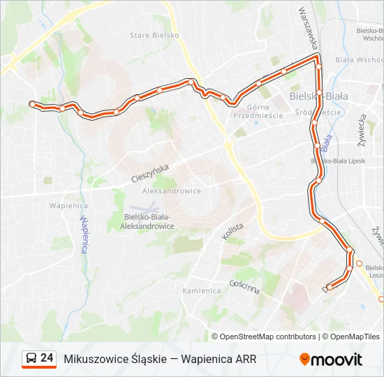 Автобус 24: карта маршрута