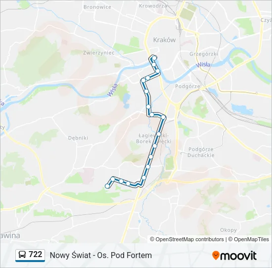 722 Bus Line Map