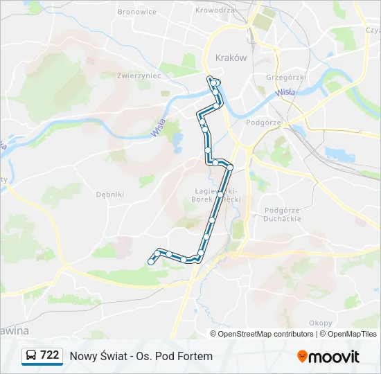 722 Bus Line Map