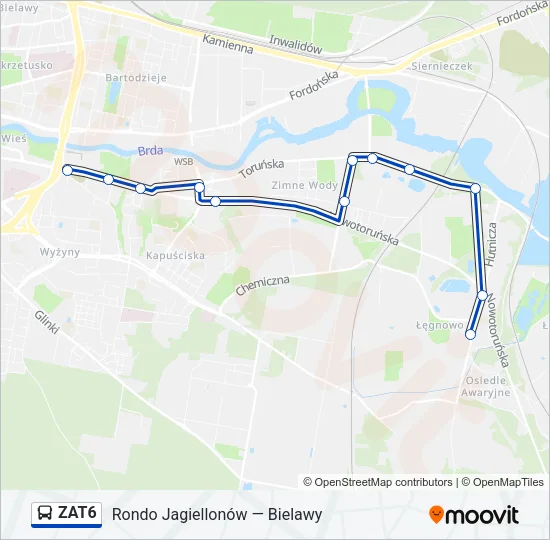 ZAT6 Bus Line Map