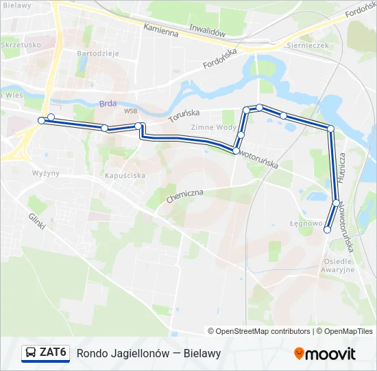 ZAT6 Bus Line Map