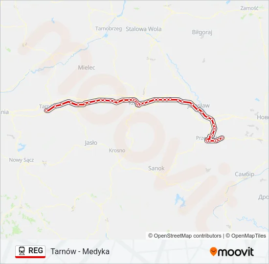 REG Train Line Map