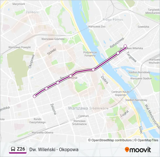 Z26 Bus Line Map