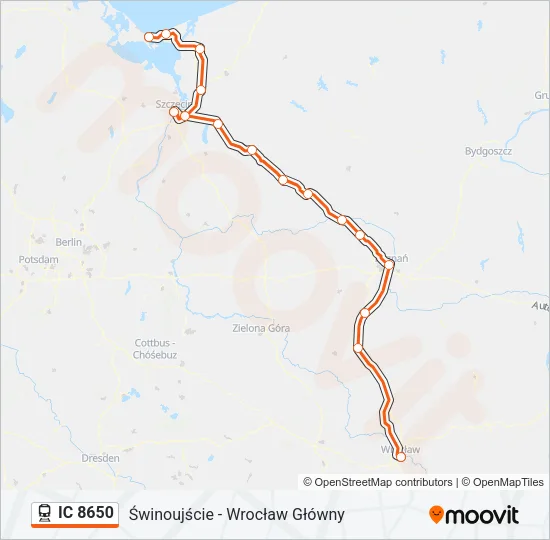 IC 8650 Train Line Map