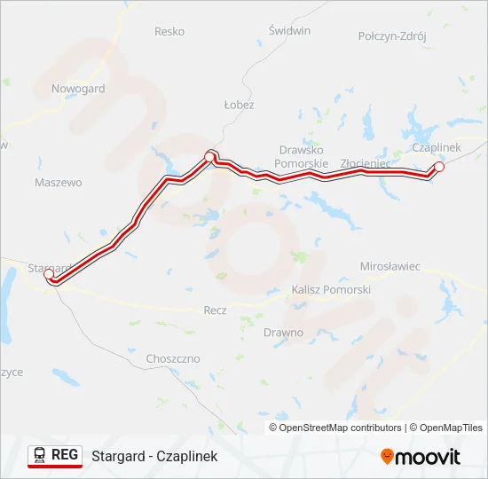 REG Train Line Map