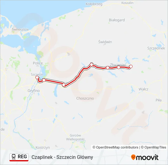 REG Train Line Map