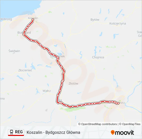 REG Train Line Map