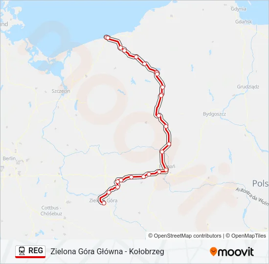 REG Train Line Map