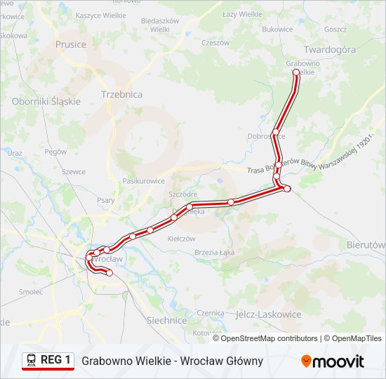 REG 1 Train Line Map
