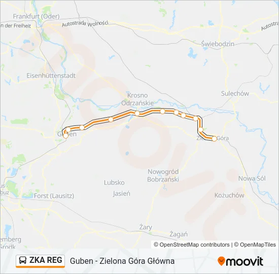 Автобус ZKA REG: карта маршрута