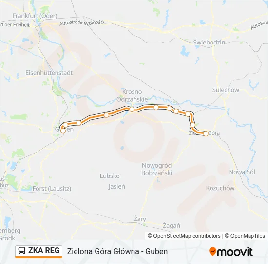 Автобус ZKA REG: карта маршрута