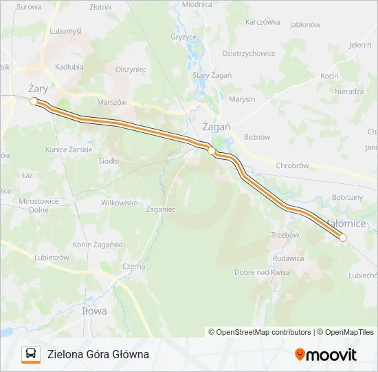 ZKA REG 0 Bus Line Map