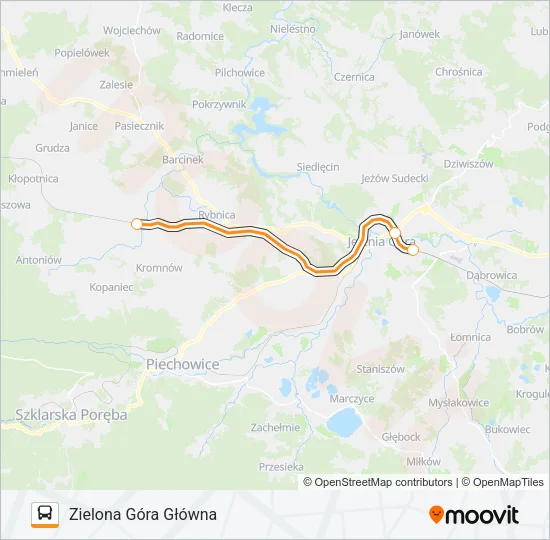 ZKA REG 0 Bus Line Map
