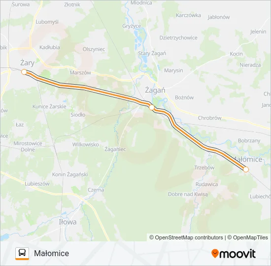 ZKA REG 1 Bus Line Map