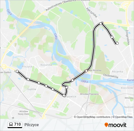 710 Bus Line Map
