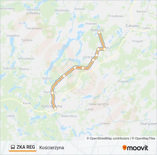 Автобус ZKA REG: карта маршрута