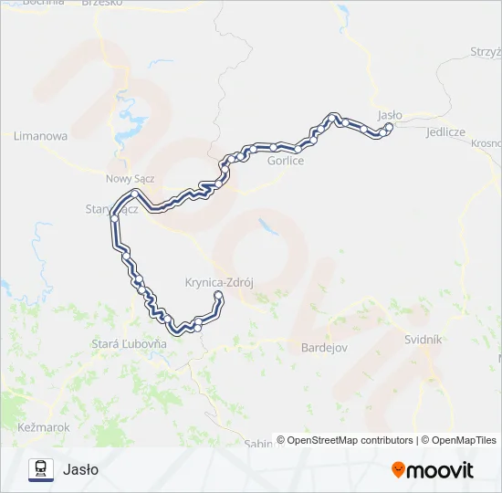 Поезд K71P WŁÓCZYKIJ: карта маршрута