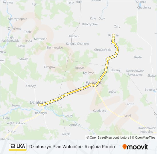 Автобус LKA: карта маршрута