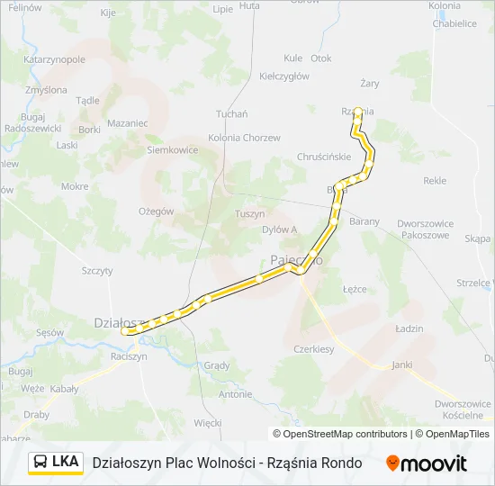 LKA Bus Line Map