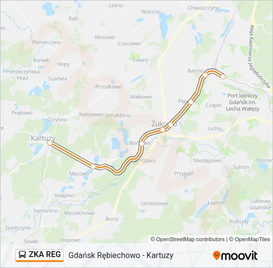 Автобус ZKA REG: карта маршрута