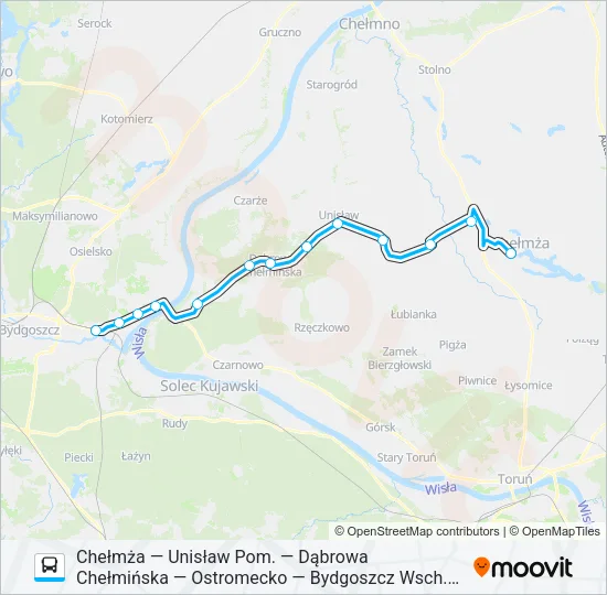 Автобус CHE—BDW [ZKA]: карта маршрута