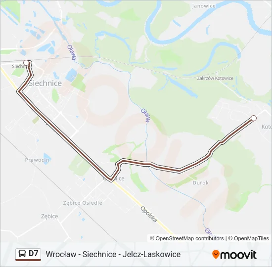 D7 Bus Line Map