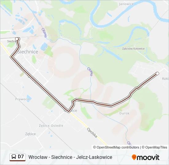 D7 Bus Line Map