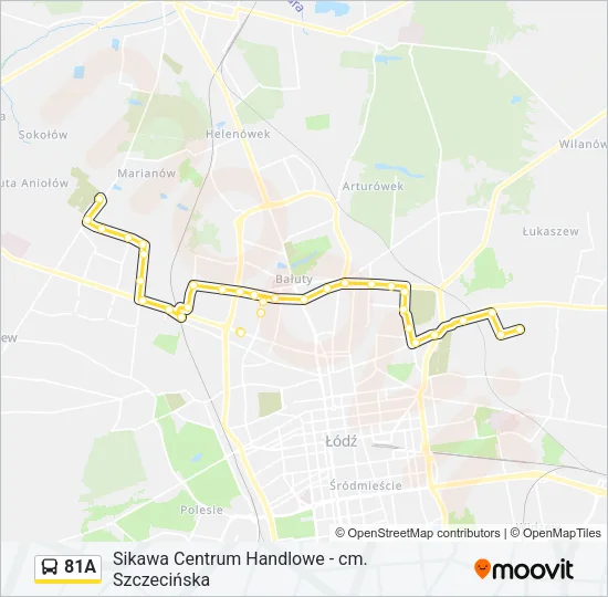 81A Bus Line Map